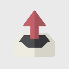 Upload Uploading Sharing Online Internet Icon Vector Concept