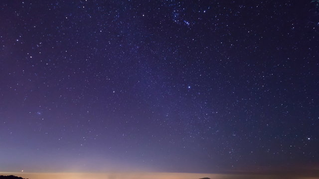 Time Lapse Geminid Meteor Shower And Milky Way