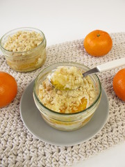 Mandarinen-Streuselkuchen im Glas gebacken