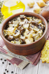 Kidney, stewed with potatoes and pickles