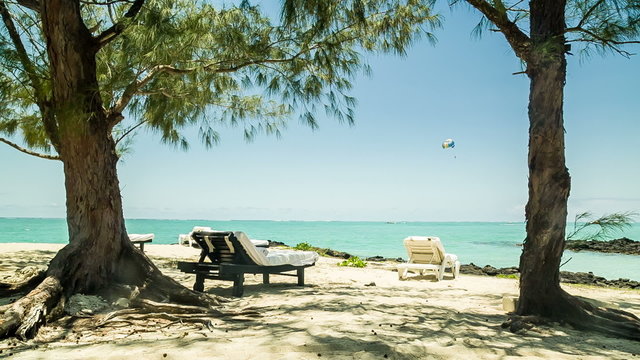 Lounge Chair, Mauritius Islands, Parasailing, and Beach