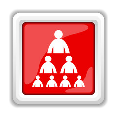 Organizational chart with people icon