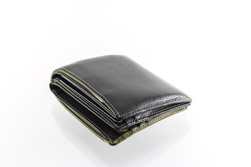 Brown wallet isolated on white