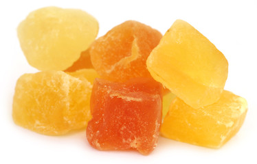 Dried fruits apricot and papaya