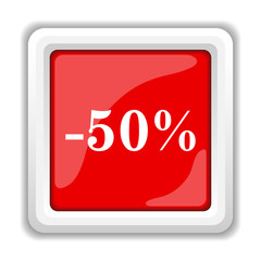 50 percent discount icon