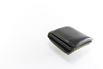 Brown wallet isolated on white