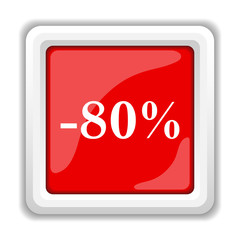 80 percent discount icon