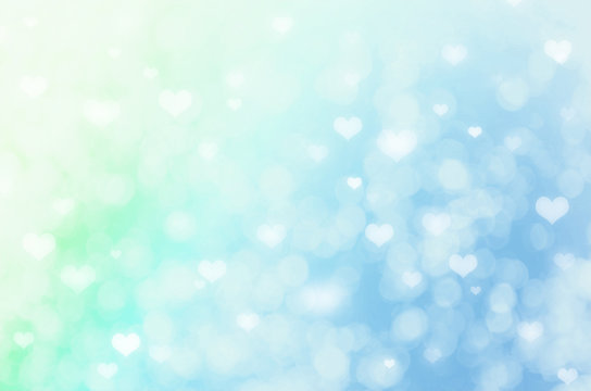 abstract bokeh background with hearts