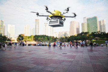 drone delivery - obrazy, fototapety, plakaty