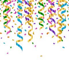Vector Illustration of Colorful Party Streamers