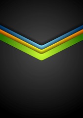Colorful arrows on dark background
