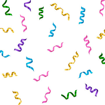 Vector Illustration of Colorful Party Streamers