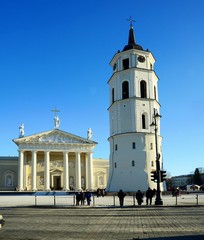 Vilnius city capital of Lithuania cathedral place
