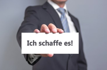Obraz premium Ich schaffe es - Konzept