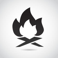 Fire vector icon.