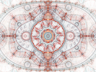 Shiny fractal clockwork, digital artwork