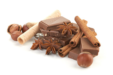 chocolate,nuts and spice