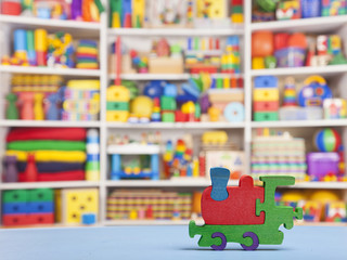 Naklejka premium wooden train