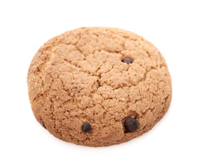 oat cookies on white background