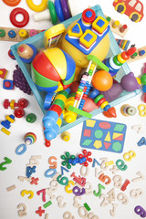 Fototapeta na wymiar box with toys