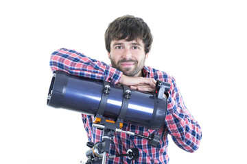 Young Man with telescope