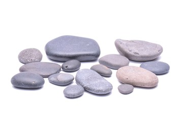Fototapeta na wymiar Group of stones isolated on white background