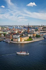 Abwaschbare Fototapete Skandinavien Blick über die Stadt Stockholm