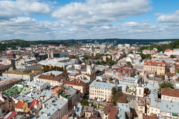 Fototapeta na wymiar Lviv. View from a high tower.