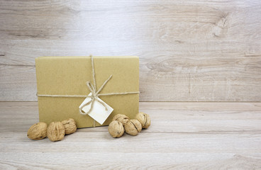 Eco gift box with walnuts