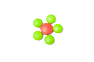 Flower made from pills