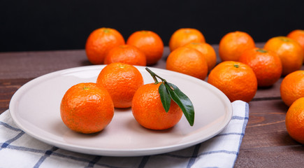 three tangerines