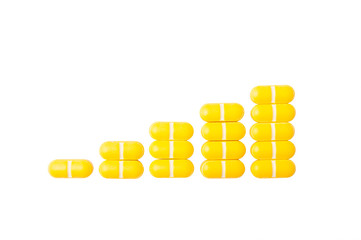 Rising graph of pills