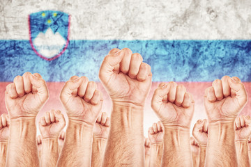 Slovenia Labour movement, workers union strike