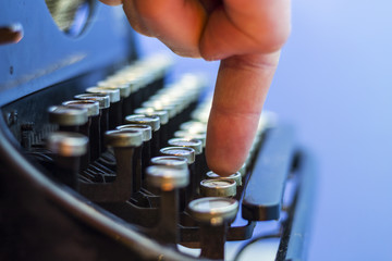 Close up of vintage typewriter.