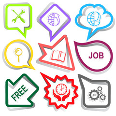 screwdriver and spanner, globe and array up, globe and array dow