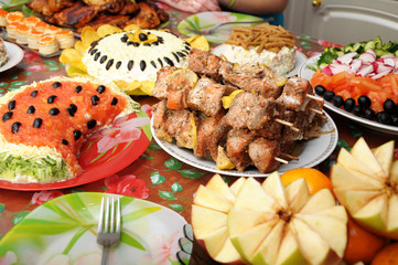 fish skewers on setout