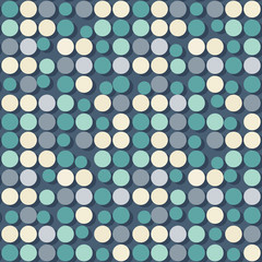 Seamless pattern of flat colorful circles