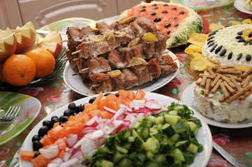 setout for celebrating Christmas
