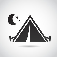 Tent vector icon.