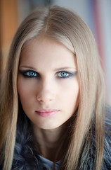 Fototapeta premium Portrait of a beautiful young blonde woman