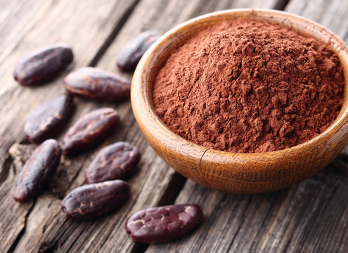 Cacao Powder With Cacao Beans