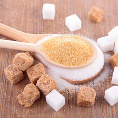 white and cane sugar