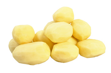 Fresh peeled potatoes