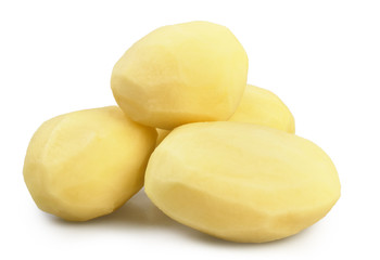 Fresh peeled potatoes