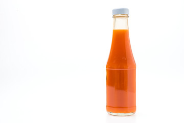 Sauce bottle isolated on white