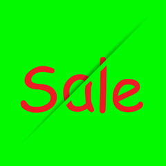 Sale inscription disappears divided illusion