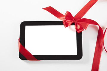 Tablet with ribbon