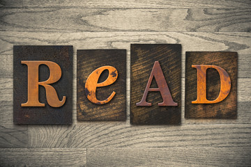 Fototapeta premium Read Concept Wooden Letterpress Type