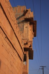 Fototapeta na wymiar maison dans la forteresse de Jaisalmer