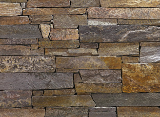 Stone tiled wall
